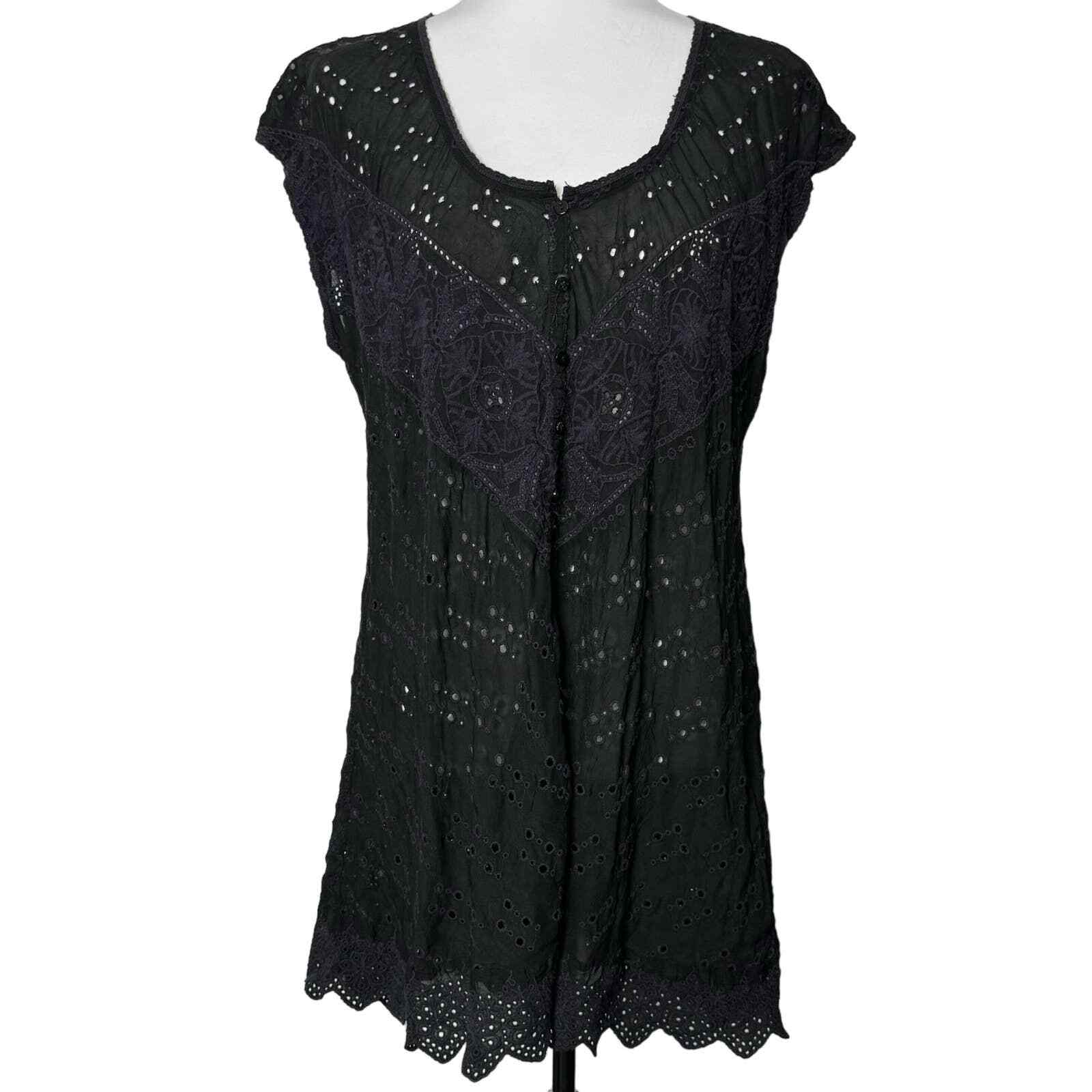 Johnny was irror ebroidered v neck tunic whisper FREE SHIPPING