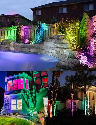 SUNVIE RGB Low Voltage Landscape Lights 12W LED Color Changing Landscape Lights - Picture 4 of 7