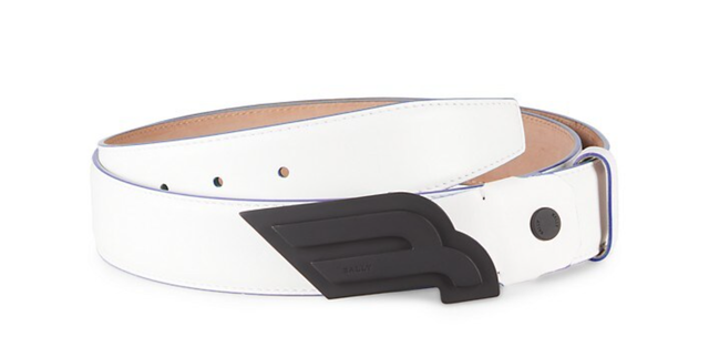 bally belt white