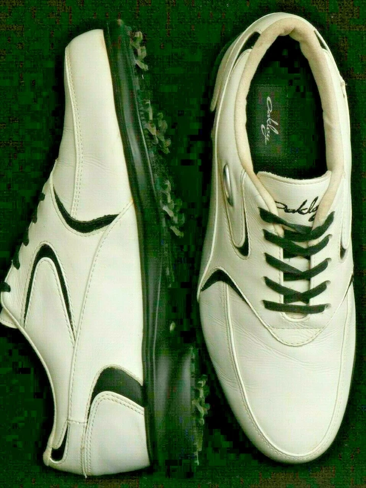 Oakley белый черный мягкий шипы шнурует вверх гольф бутсы кроссовки обувь женщин 7,5 - Изображение 2 из 4