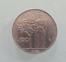RARA MONETA 100 LIRE 1960 - REPUBBLICA ITALIANA - MINERVA
