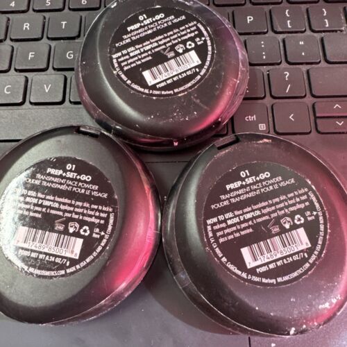 Lot 3 Milani PREP + SET + GO Transparent Face Powder 01 Sealed. Broken. As Is - Picture 2 of 2