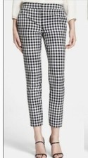 DVF Diane von Furstenberg Genesis Black  White Check Skinny Pant Stretch sz. 4
