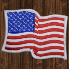 American Flag Embroidered Patch   Iron On