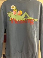 Pleasing Crewneck With Frog By Harry Styles Size Medium Blue USA Made