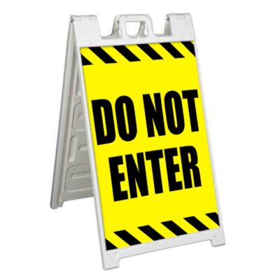 DO NOT ENTER Signicade 24x36 Aframe Sidewalk Sign Banner Decal STOP WARNING