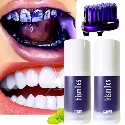 Hismile V34 Colour Corrector Zahnaufhellung Zahnpasta - Lila