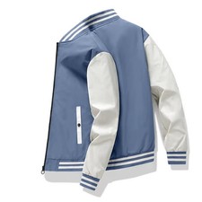 Spring and Autumn Fashion Men's Jacket Color Contrasting Casual Baseball Men's J