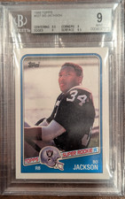 1988 Topps Bo Jackson Rookie Card RC #327 Beckett/BGS 9 Mint Raiders Heisman. rookie card picture