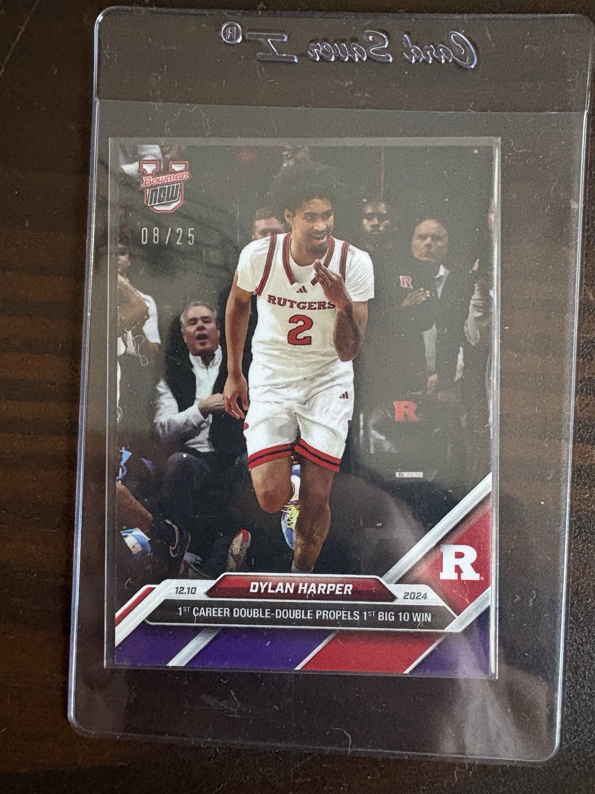 2024-25 Bowman U Now Topps #28 Dylan Harper Purple Parallel /25 Rutgers Spurs