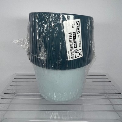 IKEA TROLIGTVIS Travel Coffee Mug Dark Green Light Blue Made in Italy 20429185