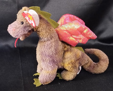 Beanie Baby "Scorch" Birth Date July 31, 1998 The Red Winged Dragon With Tag