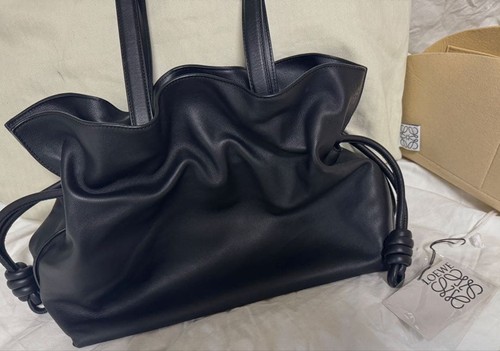 Good Condition LOEWE Flamenco Clutch Large Black + Inner Bag