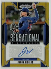 2025 Panini Prizm Jaxon Wiggins Sensational Signatures Gold Prizm /10 Cubs JOE