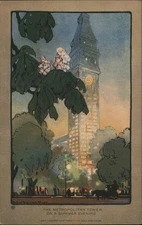 York,NY Metropolitan Tower Summer EVENING Rachael Robinson Elmer Vintage PC