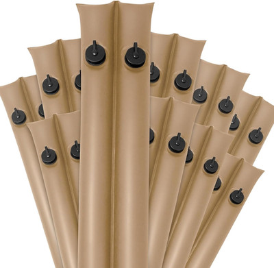 10-Pack 10 Ft Extra Strength Tan Pool Water Bags with Jumbo Screw Valve Cap
