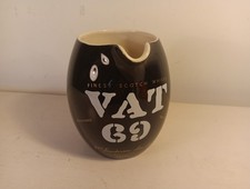 Vintage 1970s Vat 69 Finest Scotch Whisky Wade Advertising Pub Water Jug