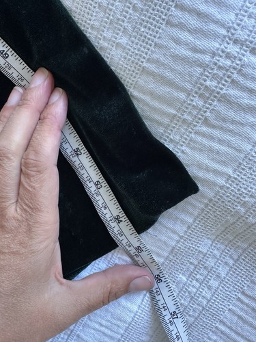 Zara dunkelgrünes Samt Kurzarm Stretch Maxikleid Gr. M Knopfleiste Seitenschlitze - Bild 12 von 16