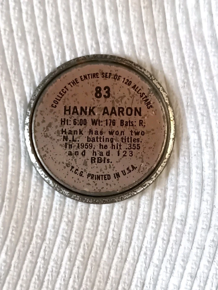 1964 年 Topps 硬币 #83 汉克·亚伦勇士队酷历史 ⚾ — 第 4/4 张图片