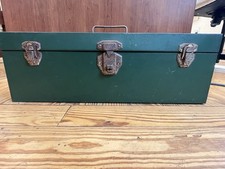 Vintage Union Steel Chest Green Metal Toolbox USA industrial