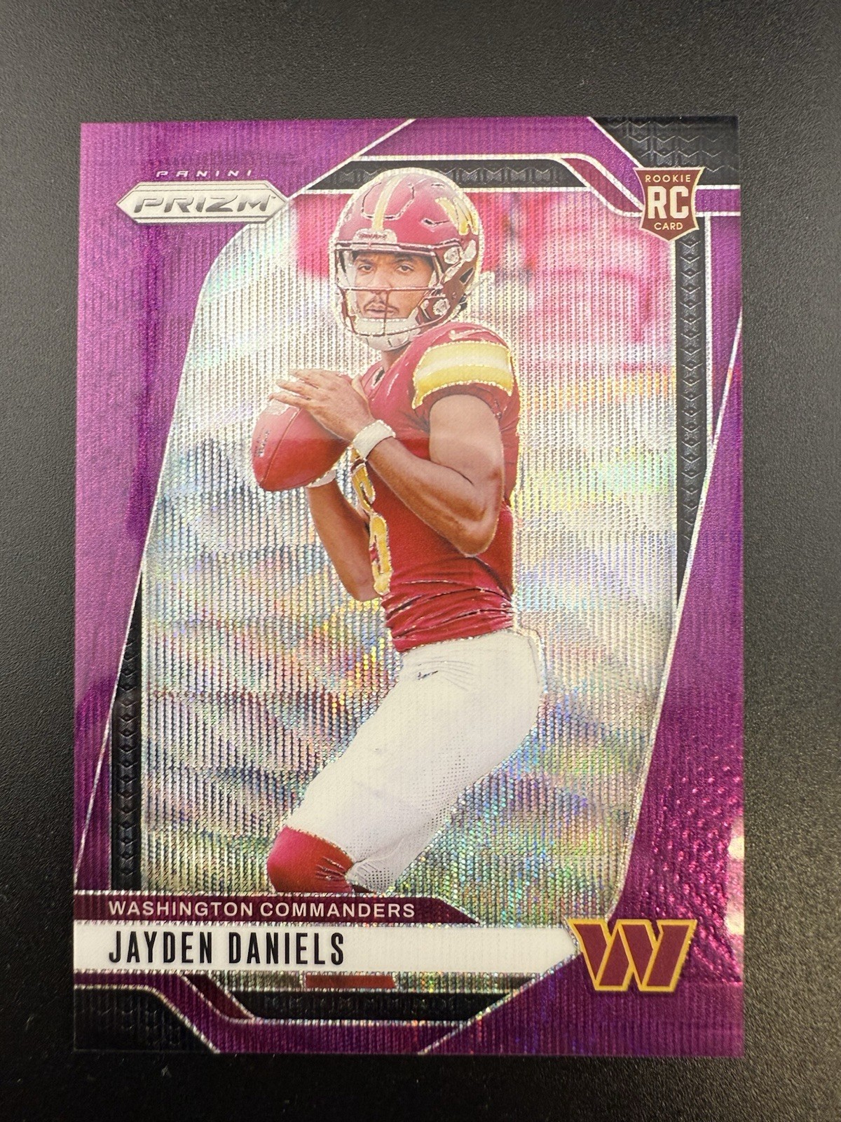 2024 Panini Prizm - Rookies Jayden Daniels #347 Purple Wave Prizm /99 (RC)