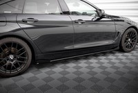 Seitenschweller Ansatz (Paar) + Flaps Passend FüR BMW 4Er Gran Coupe F36 Schwarz