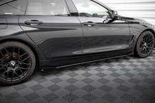 Seitenschweller Ansatz (Paar) + Flaps passend f�r BMW 4er Gran Coupe F36 schwarz