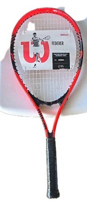  Wilson Federer Tennis Racquet Original String Red/Black 4 3/8'' Grip Brand New