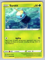 Surskit 010/192 Rebel Clash Common Pokémon TCG
