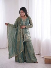 Salwar Kameez Indian Pakistani Wedding Party Wear Dress Bollywood Sharara Suit
