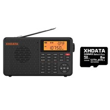 XHDATA D-109 Portable Digital Radio FM ST Bluetooth Player Alarm with TF Card 8G