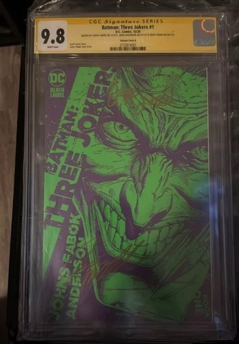 Batman: Three Jokers #1 DC 1:25 Variant CGC 9.8 Signed by Geoff Johns