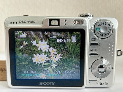 Sony Cyber Shot DSC-W50 Digital Camera Silver 6.0MP 3x Tested