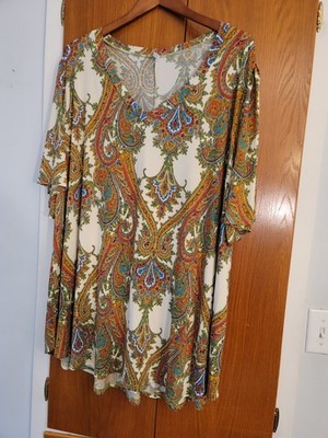 Curvy Boutique Ladies Fleur De Lis Top Size 3x