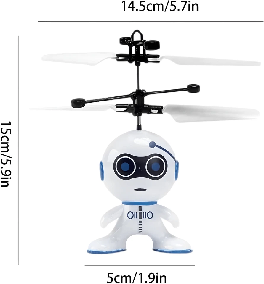 Robot Volador Juguete con Control Remoto, Recargable Inducción RC Drone-ENVÍO EE. UU. Foto 3 de 4