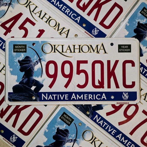 Oklahoma Archer License Plate π₯FREEπ¬π₯ 1 Random Native America Tag ~ Mint