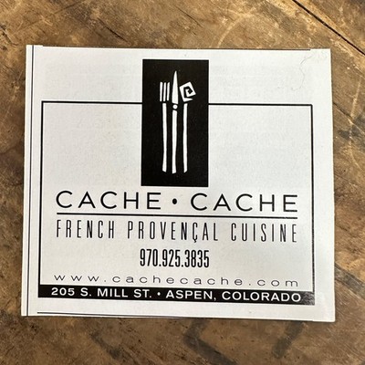 1998 CACHE   CACHE FRENCH PROVENÇAL CUISINE Vintage Restaurant Print Ad Aspen CO