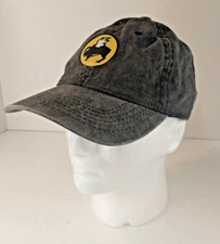 Buffalo Wild Wings Ball Cap Hat Employees Logo Circle Faded Black Canvas Buckle