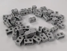 LEGO x50 Light Bluish Gray Technic, Brick 1 x 2 with Holes  (32000) MOC Bulk Lot