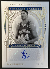 2020 National Treasures Timeless Talents Signatures Gold Sam Perkins /10 Auto