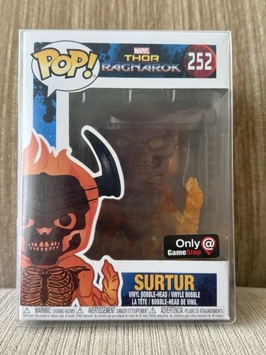 Funko POP! Marvel Thor: Ragnarok Surtur #252 GameStop Exclusive w Protector