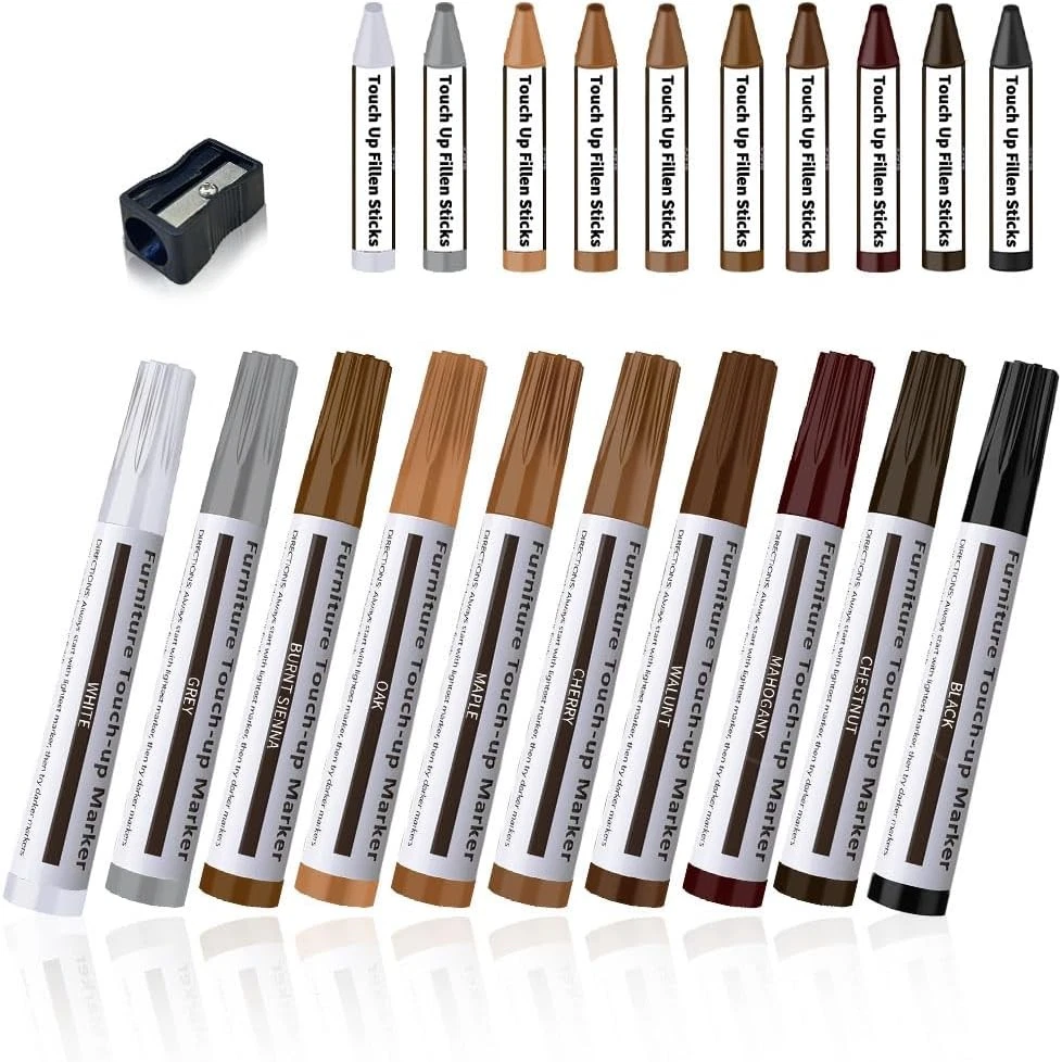 Allary Marcadores De Retoque Para Muebles: Color Marrón; 1 Paquete De 3 Marcadores