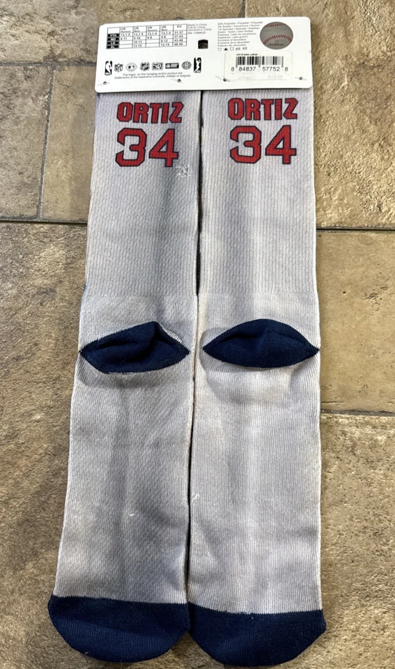 Boston Red Sox David Ortiz Socks Size Large For Bare Feet NWT - Image 4 of 4