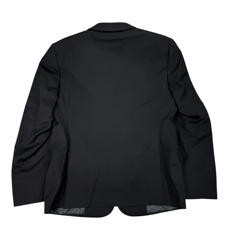 Armani Exchange Mens Slim Fit Solid Wool Blend Suit Jacket Black 38S - Image 4 of 4