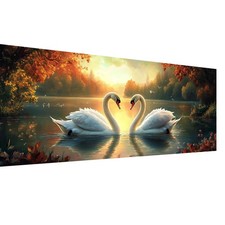 SKRYUIE 5D Large Diamond Painting Kits Swan - DIY 12x30 inches, colorful-30