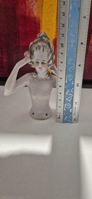 Antike Art Deco Design Porzellan Teepuppe Half Doll - Vintage um 1920 - 12cm