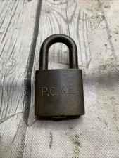 Vintage PG&E Padlock No Key LOCKED