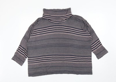 Schwarzes Jersey-T-Shirt Damen UK Größe L