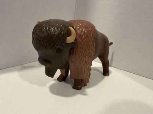Vintage 1988 Playmobil Buffalo Bison Wild Animal Western Figurine