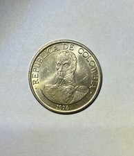 Colombia 1 Peso Coin 1974 Uncertified Circulated 